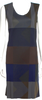 Issey Miyake Japan. Colorblocked Printed Knee-Length Dress