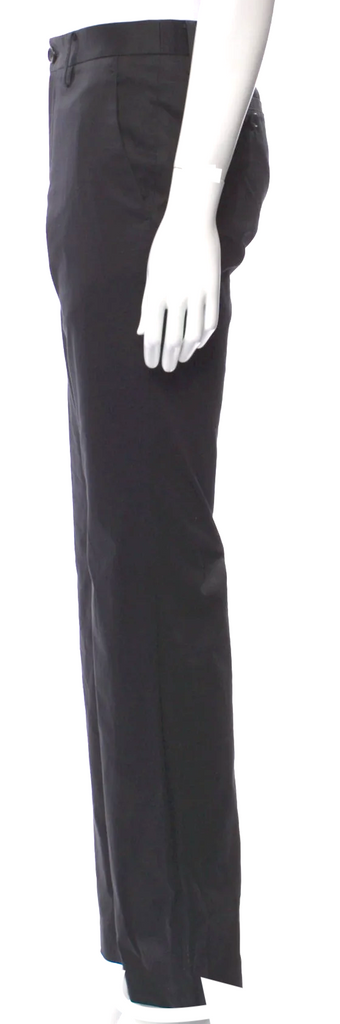 ISSEY MIYAKE Japan. Black Lyocell/Cotton Blend Wide Leg Pants