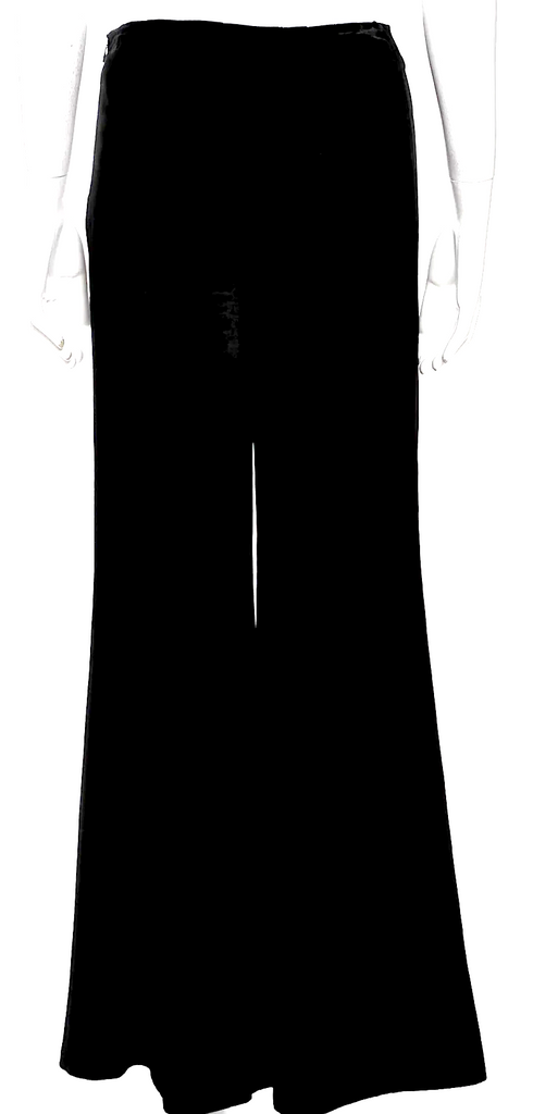Jean Paul Gaultier Paris. Vintage 2000s Collection Black Rayon/Silk Blend Flare Pants