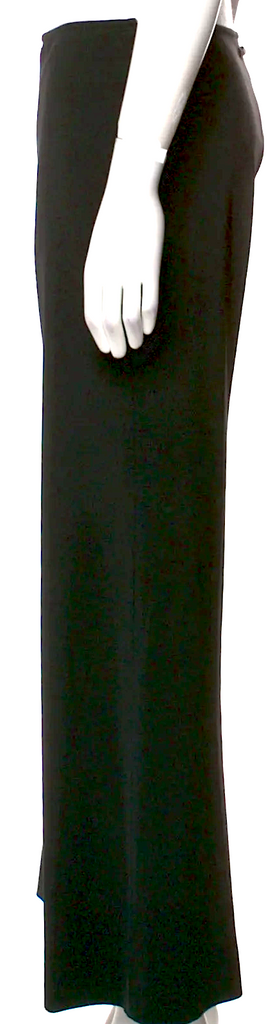 Jean Paul Gaultier Paris. Black Virgin Wool Wide Leg Pants