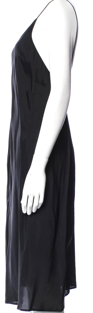 Jil Sander Black V-Neck Midi Length Slip Dress