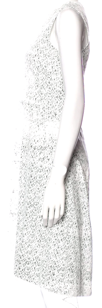 Jil Sander White Cotton Printed Knee-Length Dress