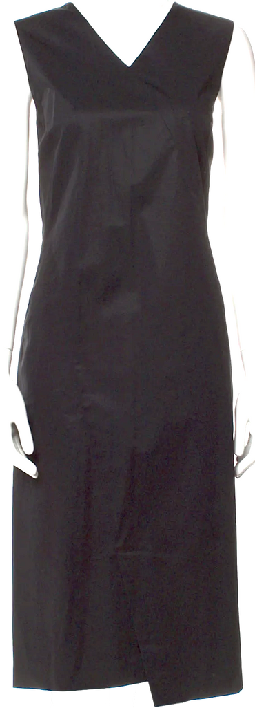 Jil Sander Black Viscose/Poly Blend Midi Length Dress
