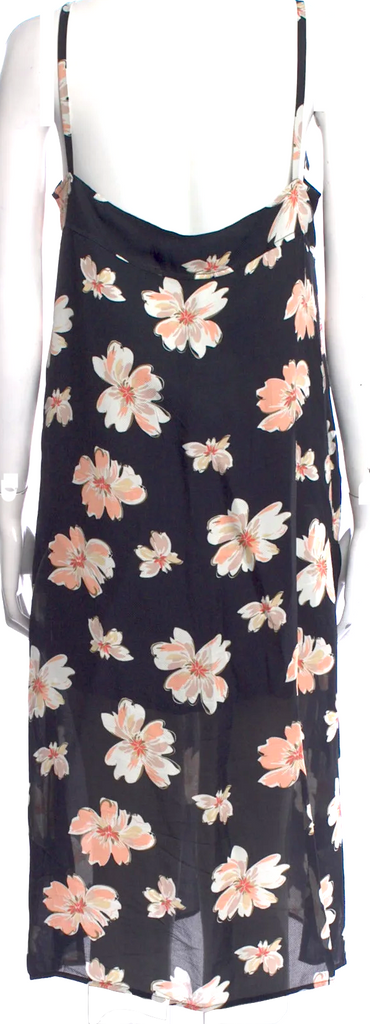 JOSEPH London. Black Floral Print Slip Dress