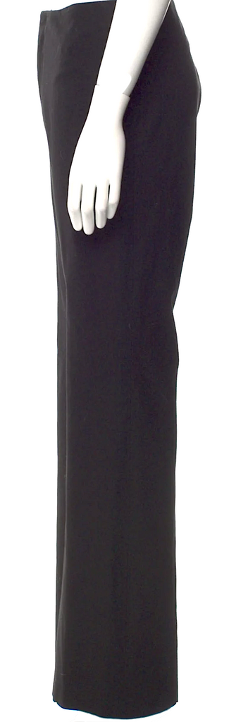 JOSEPH LONDON. Black Rayon/Cotton Wide Leg Pants