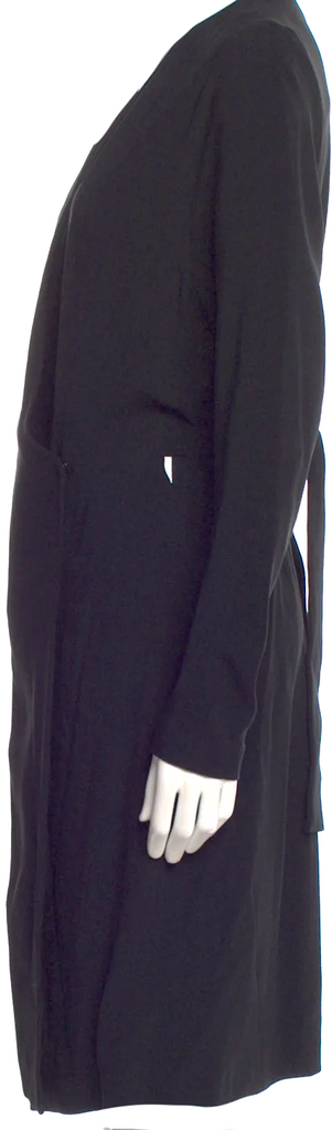 Joseph London. Black Plunge Neckline Knee-Length Dress