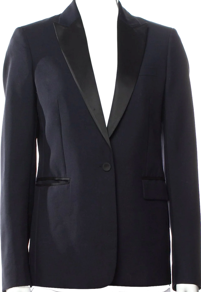 Joseph London. Nidnite Blue Mohair/Wool Blend Blazer