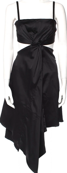 J.W. Anderson UK. Black Acetate/Elastane Square Neckline