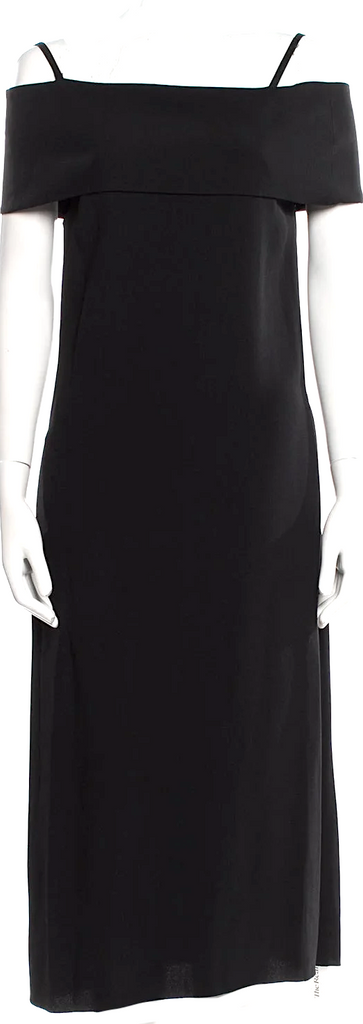 JW. Anderson (Loewe, Dior) UK. Black Acetate/Viscose Long Dress