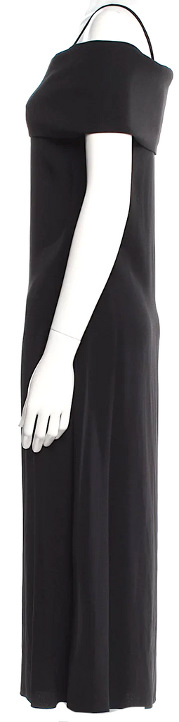 JW. Anderson (Loewe, Dior) UK. Black Acetate/Viscose Long Dress