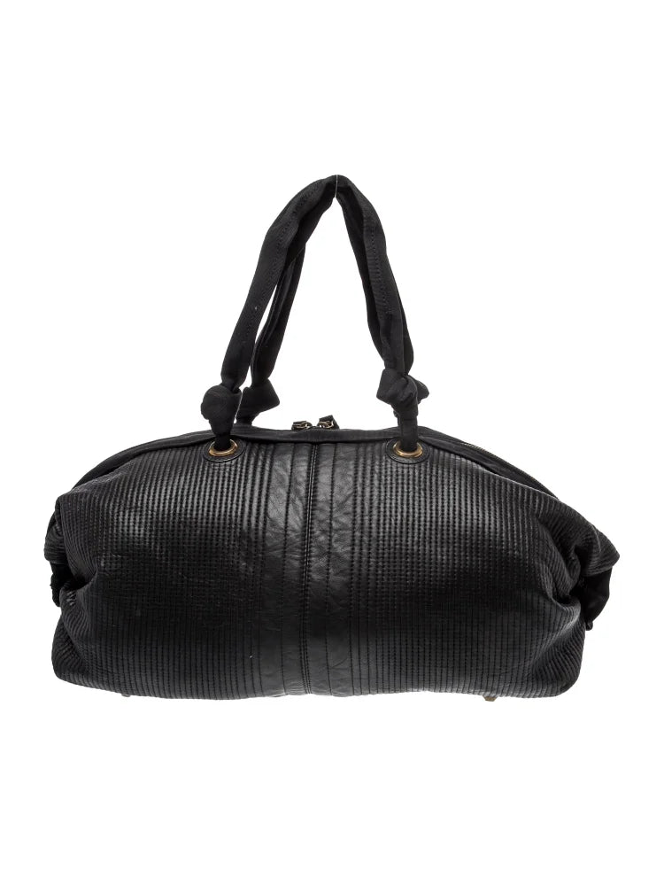 Lanvin Paris. NEW. NWOT. Black Leather Shoulder Bag