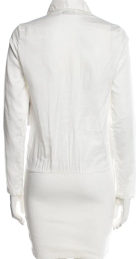 MAISON MARGIELA Paris. Neutrals/White Shirt-Dress Mini Dress