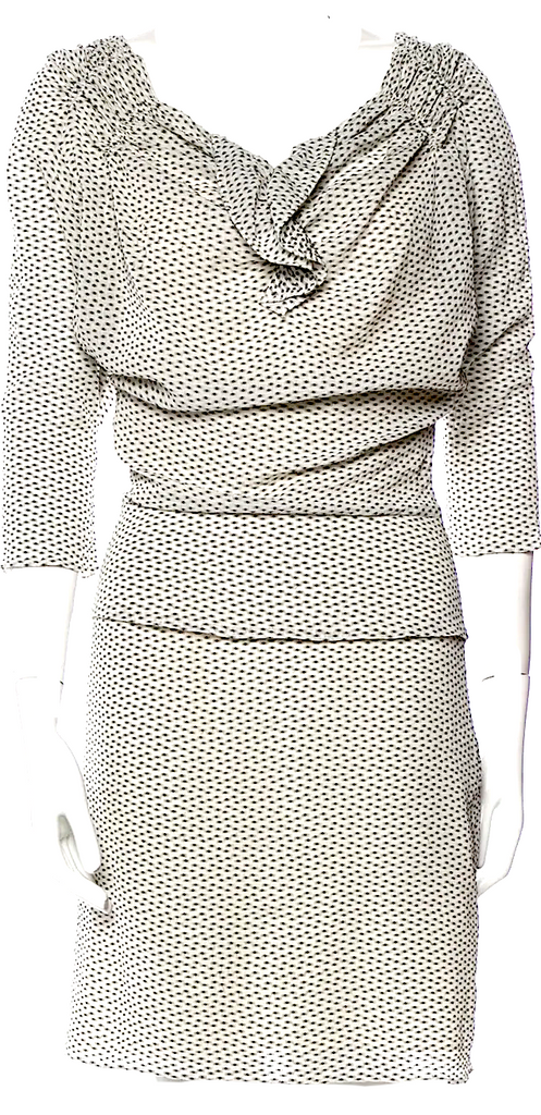 Maison Mayle NY. Jane Mayle. Silk Printed Knee-Length Dress