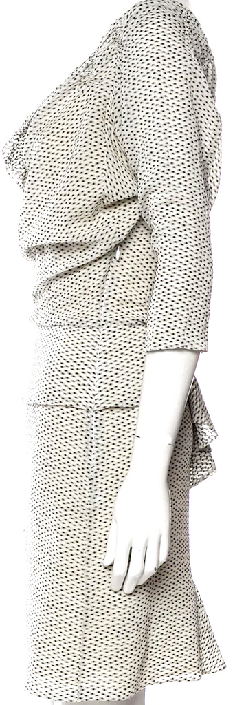 Maison Mayle NY. Jane Mayle. Silk Printed Knee-Length Dress