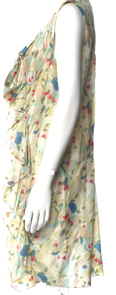 MARNI Italy. MultiColor Abstract Print Silk Mini Dress