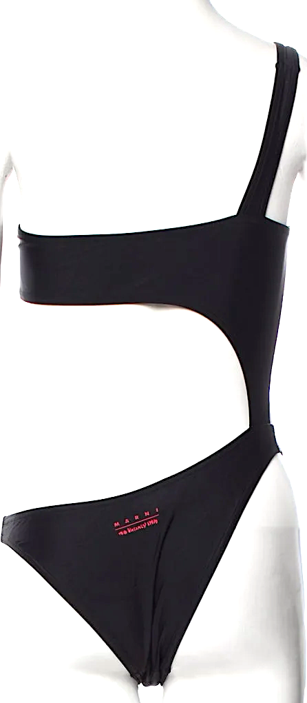 MARNI Italy. NEW. NWOT. Black One-Piece Mod Swimsuit
