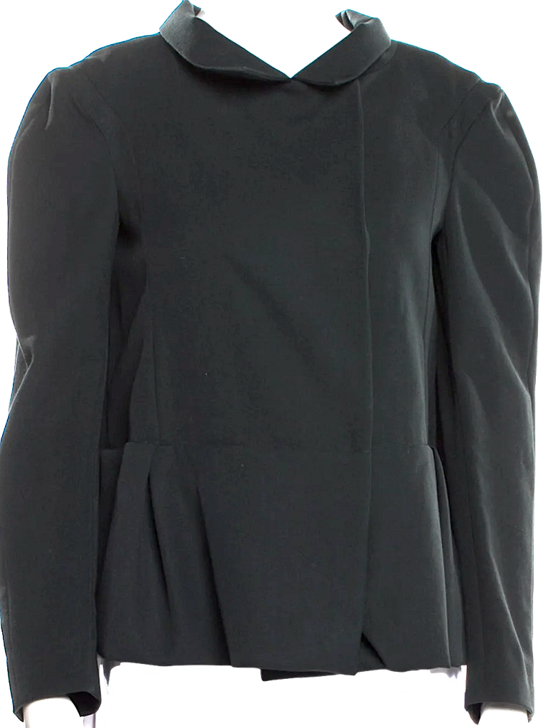Marni Italy. Black Cotton Blend Shawl Collar Evening Jacket