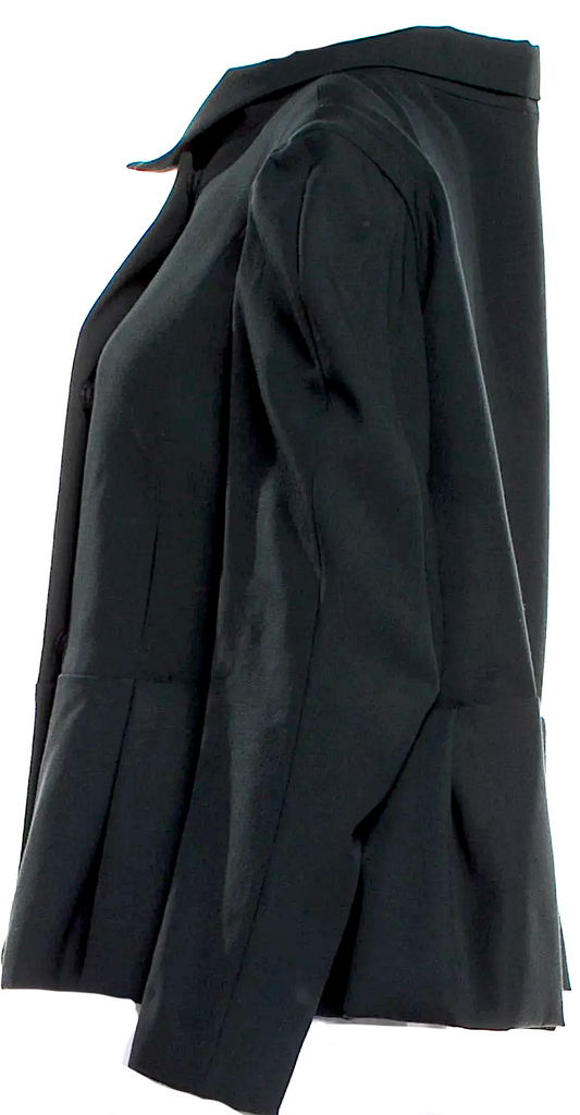 Marni Italy. Black Cotton Blend Shawl Collar Evening Jacket