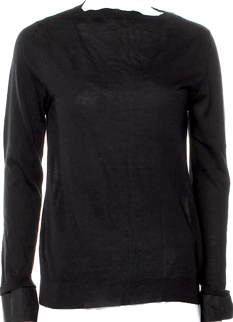 Marni Italy. Black Bateau Neckline Long Sleeve Top