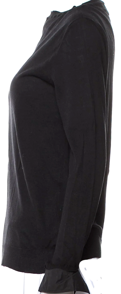 Marni Italy. Black Bateau Neckline Long Sleeve Top