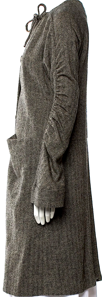 Marni Italy. Grey/Green Long Wool Coat