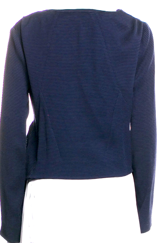 Marni Italy. Blue Rayon Blend Striped Evening Jacket