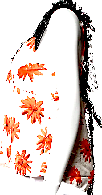 Meryll Rogge Belgium/Milan. (Dries Van Noten, now Marni Designer) Viscose Blend Floral Print V-Neck Top