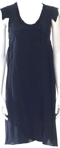 ワンピース MIUMIU MIDNIGHT BLUE STRETCH SILK BLEND DRESS Miu Miu Midnight Blue Stretch Silk Blend Dress | italist