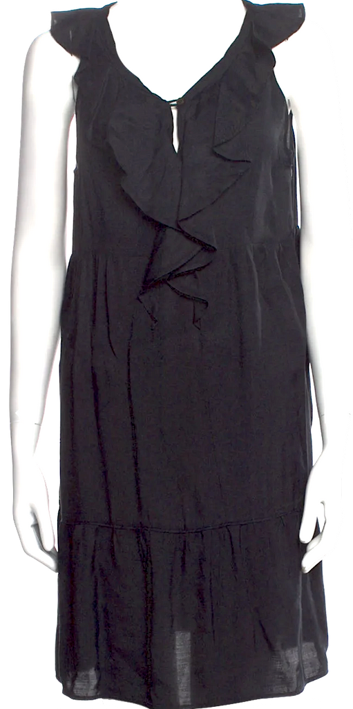 MIU MIU ITALY. Black Viscose Mini Dress From the 2007 Collection