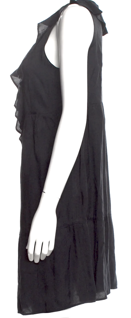 MIU MIU ITALY. Black Viscose Mini Dress From the 2007 Collection