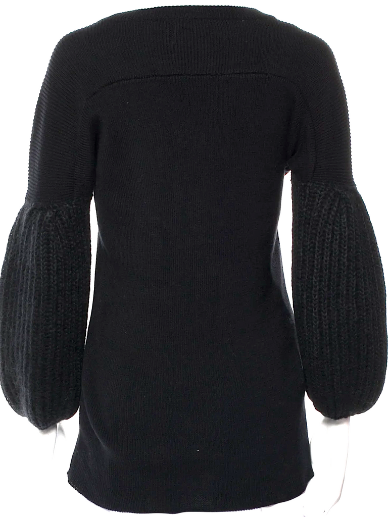Miu Miu Italy. Vintage 2006 Collection Black Cotton/Mohair Sweater