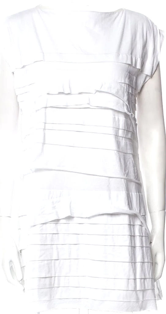 MIU MIU ITALY. White Cotton Dress From the 2010 Collection