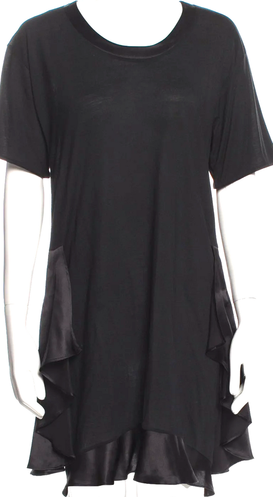Miu Miu Italy. 2011 Collection. Black Modal/Silk Blend Mini Dress
