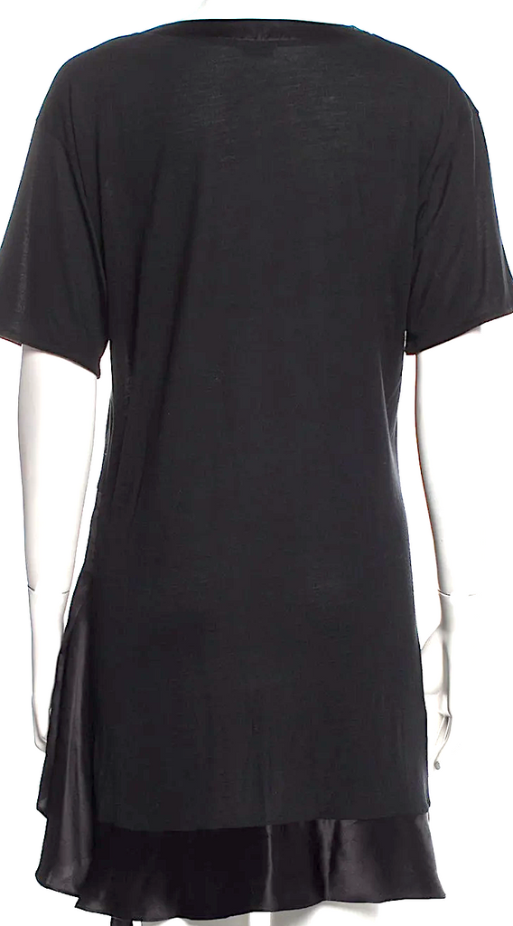 Miu Miu Italy. 2011 Collection. Black Modal/Silk Blend Mini Dress
