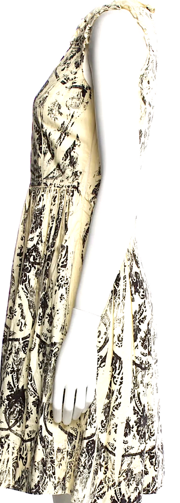 Miu Miu Italy. Vintage Cotton Printed Knee-Length Dress