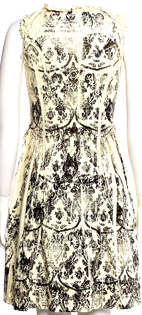 Miu Miu Italy. Vintage Cotton Printed Knee-Length Dress