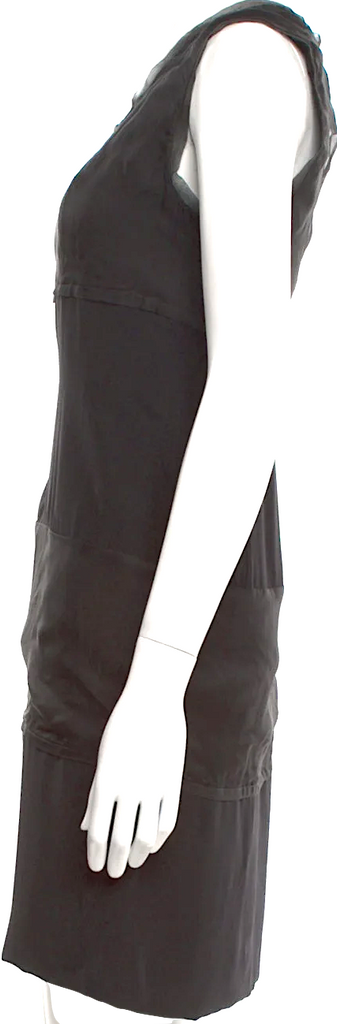 Miu Miu Italy. 2009 COLLECTION. Black Silk Vintage Mini Dress