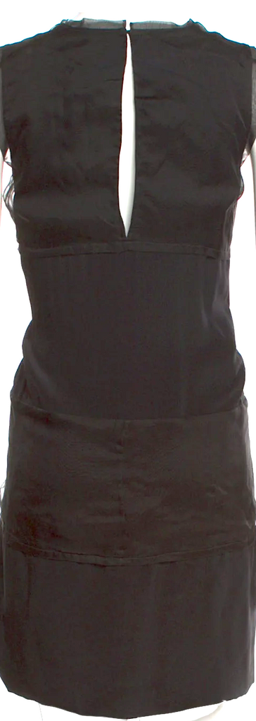 Miu Miu Italy. 2009 COLLECTION. Black Silk Vintage Mini Dress