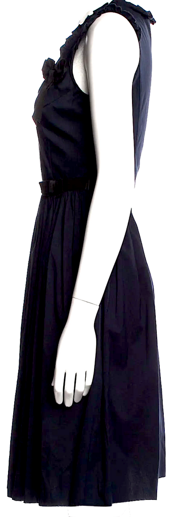 Miu Miu Italy. Vintage Black Cotton/Elastane Blend Mini Dress