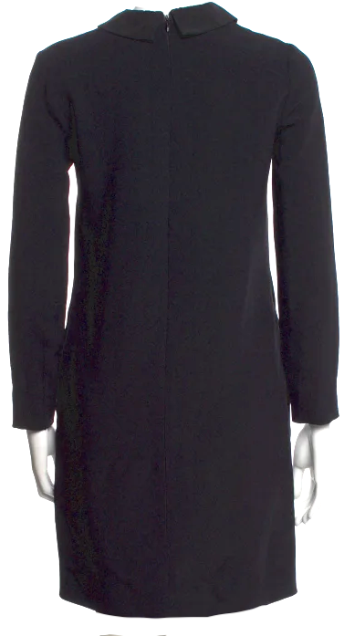 Miu Miu Italy. Black Silk 2014 Collection Mini Dress