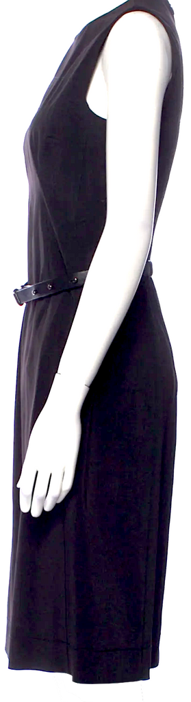 PRADA ITALY. Vintage 2000s COLLECTION Black Silk Blend Knee-Length Dress