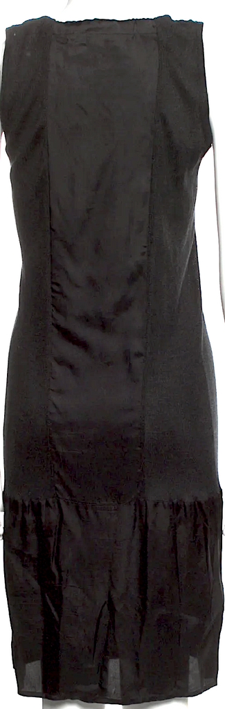 Prada Italy. 2008 COLLECTION. Vintage Black Silk Knee-Length Dress