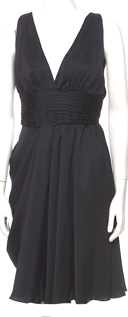 Prada Italy. 2006 Collection. Black PolyTech Dress