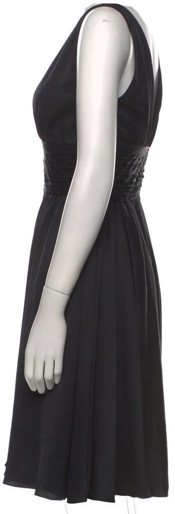 Prada Italy. 2006 Collection. Black PolyTech Dress