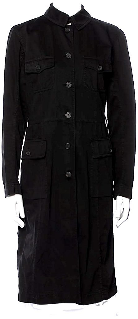 Prada Italy. Vintage 2000's Collection Black Trench Coat