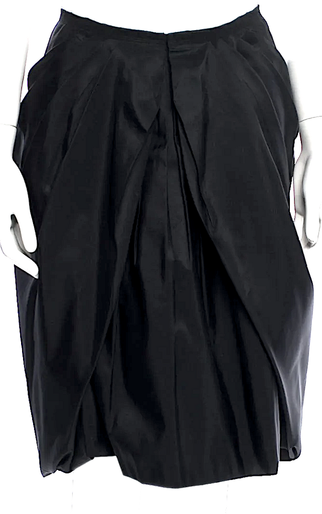 Prada Italy. Silk Blend Black Skirt from the 2000s Collection