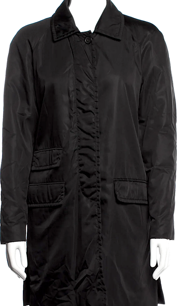 Prada Italy. Vintage 2000s Collection Black Nylon Parka