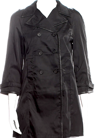 Prada Italy. Berlino-Trimmed Black Tessuto Nylon & Black Pebbled Leather Shoulder Bag