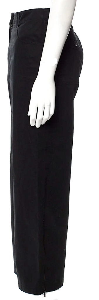 PRADA Italy. Vintage Wide Leg Black Cotton Pants