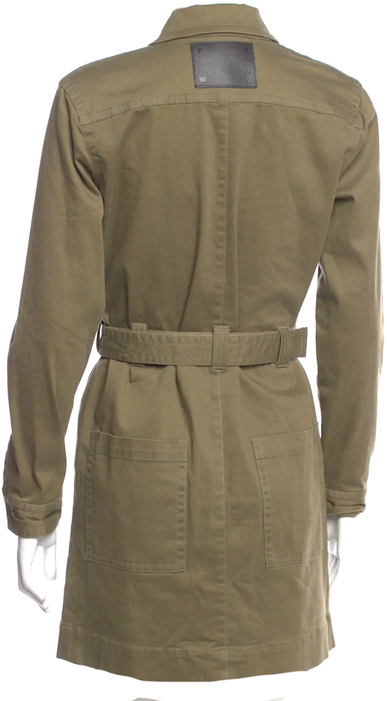 Proenza Schouler NY. Khaki Green Mini Dress